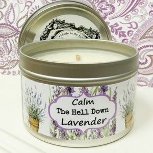 Calm the hell down lavender soy candle